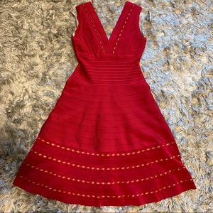 HERVE LEGER KYRA LIPSTICK RED DRESS size Medium